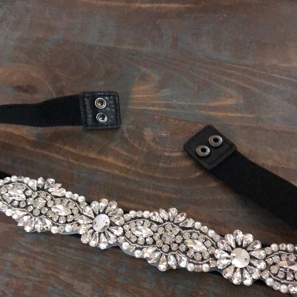 Rhinestone black belt - Picture 9 of 14